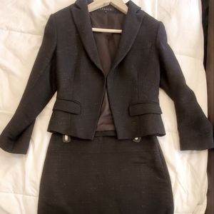 Theory black skirt suit